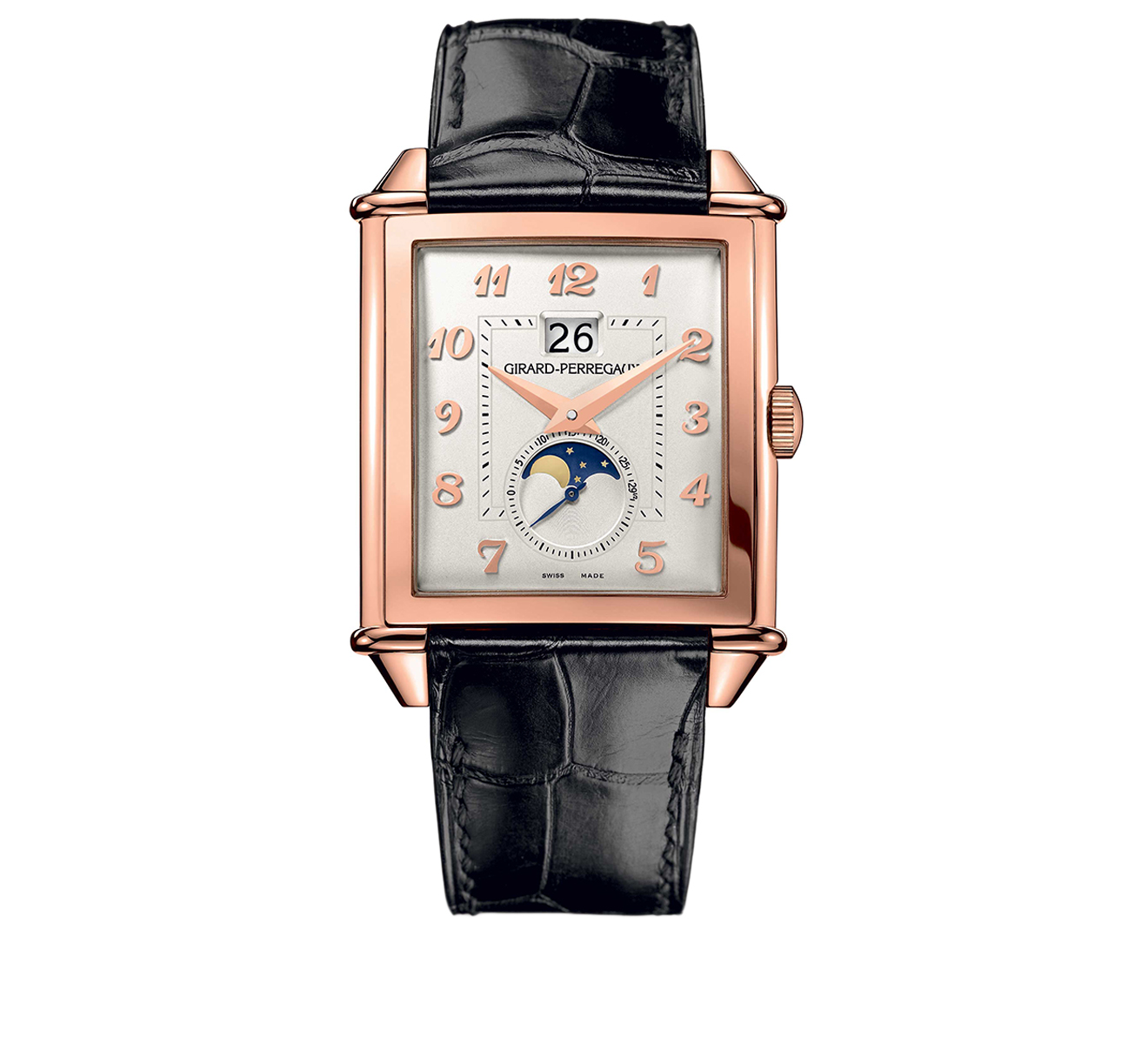 Часы XXL Large Date Rose Gold White GIRARD-PERREGAUX Vintage 1945 25882-52-121-BB6B - фото 1 – Mercury