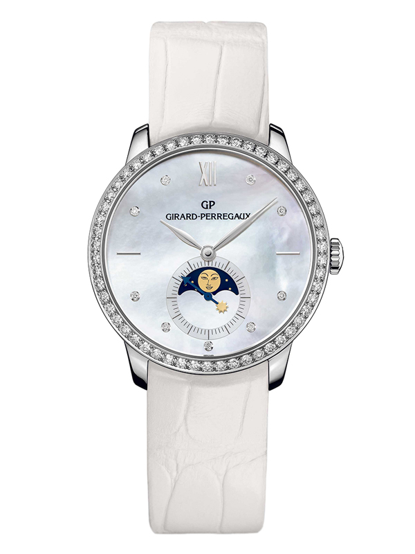 Часы White Gold Moon Phase Pearl