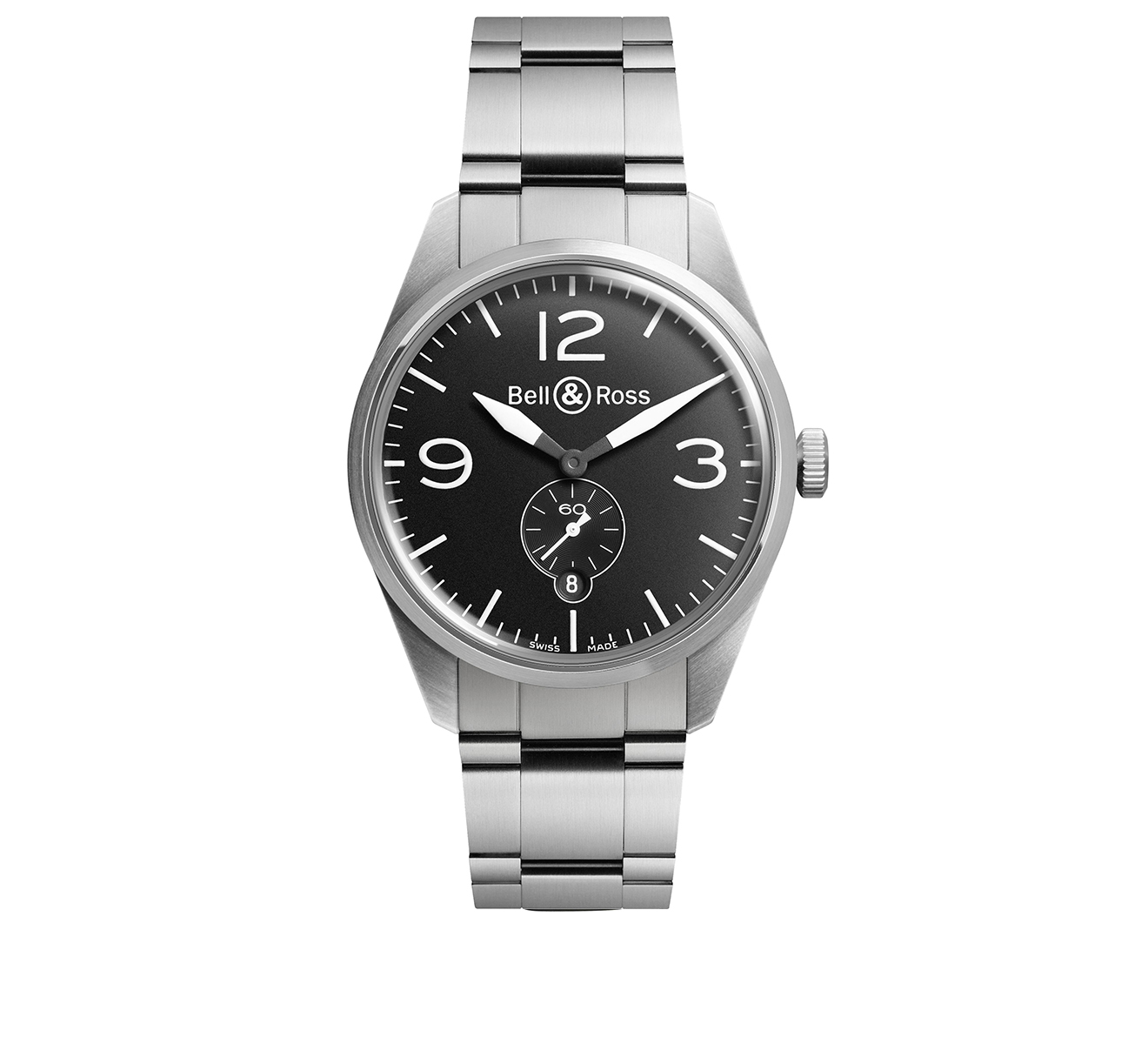 Часы Original Black Bell&Ross Vintage BRV123-BL-ST/SST - фото 1 – Mercury