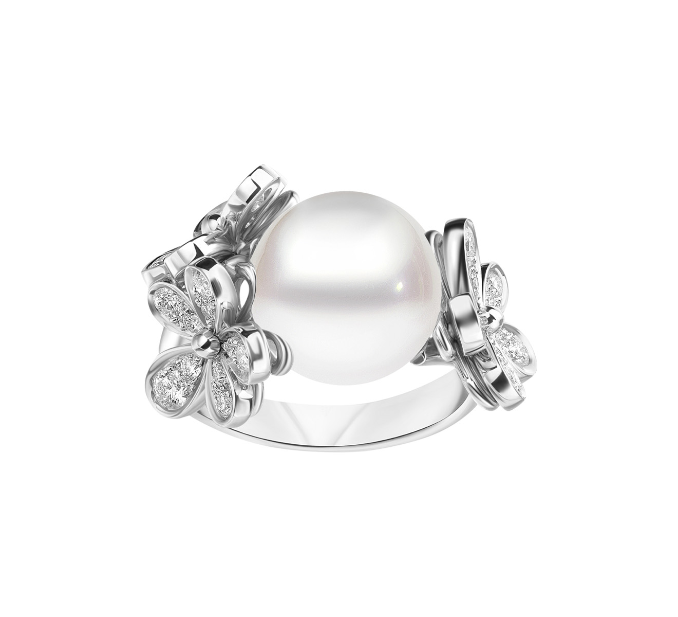 Кольцо MIKIMOTO Milano Daisy MRE 10005 NDXW - фото 2 – Mercury