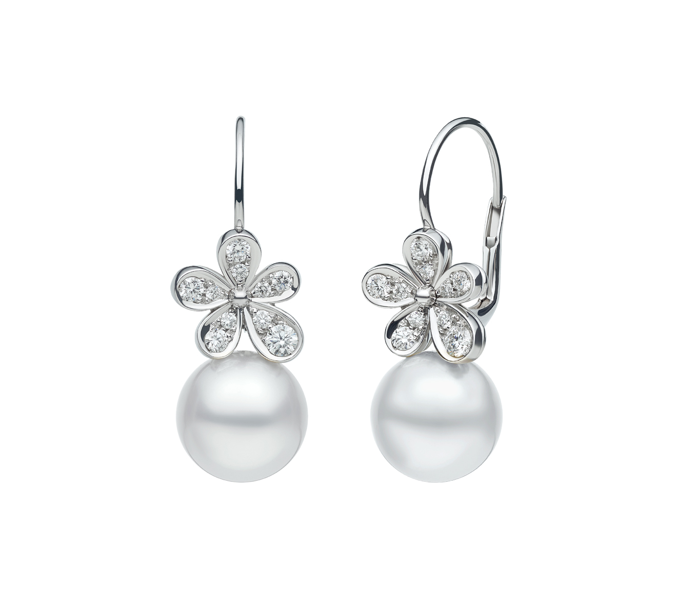 Серьги MIKIMOTO Milano Daisy MEE 10001 NDXW - фото 2 – Mercury