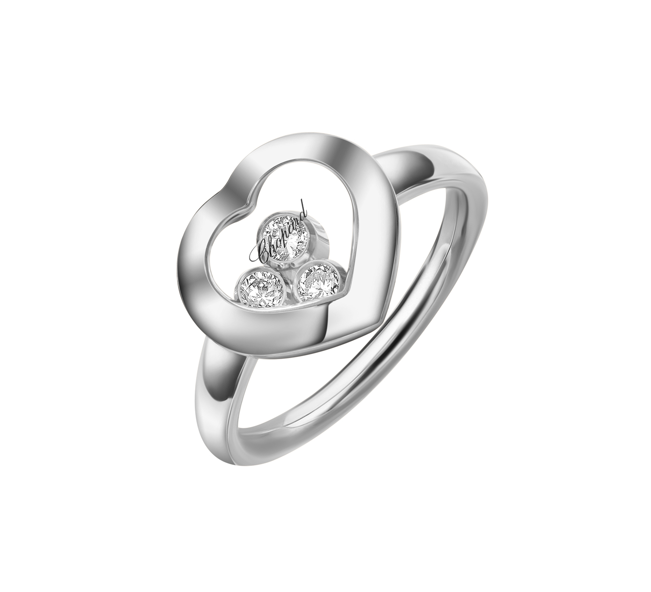 Кольцо Happy Curves Chopard Happy Diamonds 829203-1010 - фото 1 – Mercury
