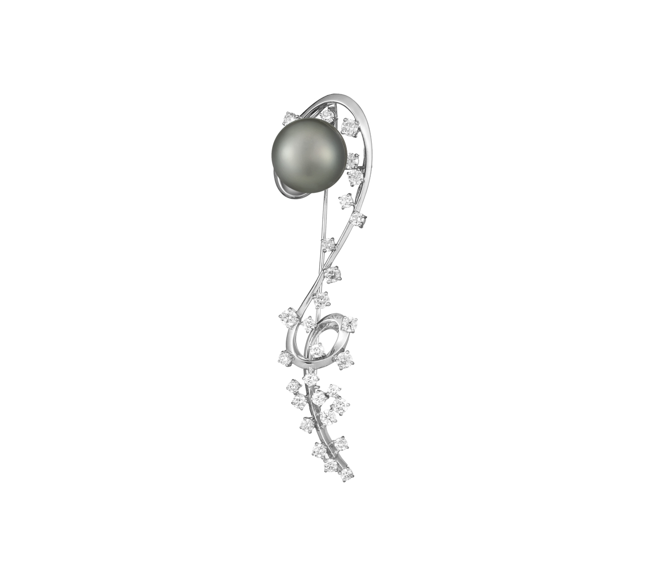 Брошь MIKIMOTO Classic MBA 10001 BDXW - фото 1 – Mercury