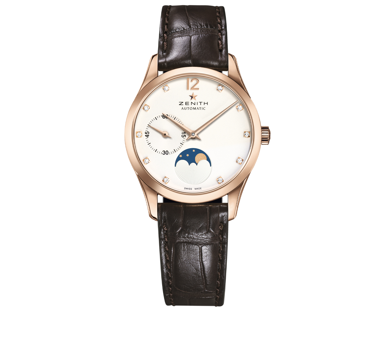 Часы Ultra Thin Lady Moonphase Rose Gold ZENITH Elite 18.2311.692/03.C498 - фото 1 – Mercury