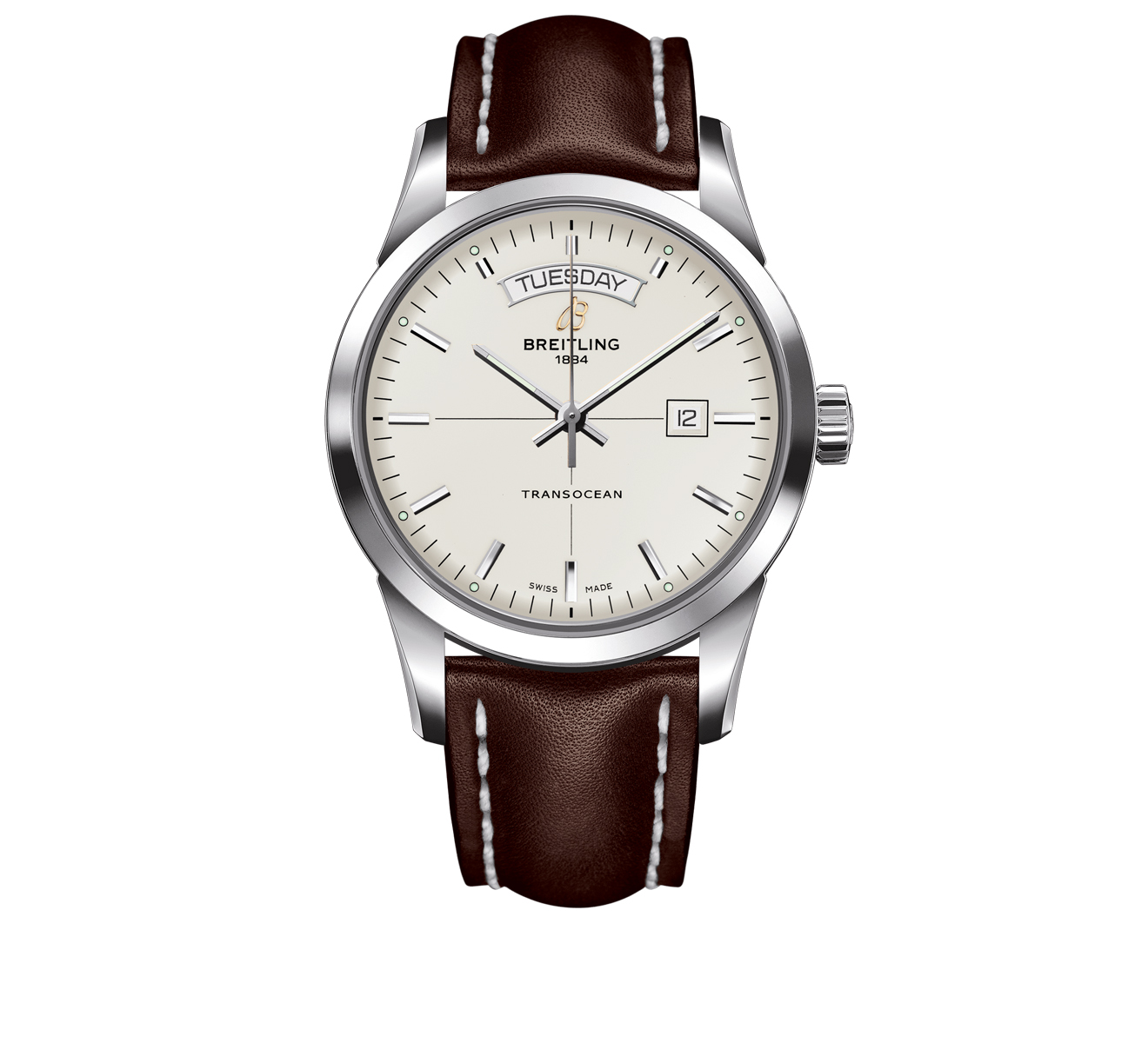 Часы Day & Date White Breitling Transocean A4531012/G751/437X - фото 1 – Mercury