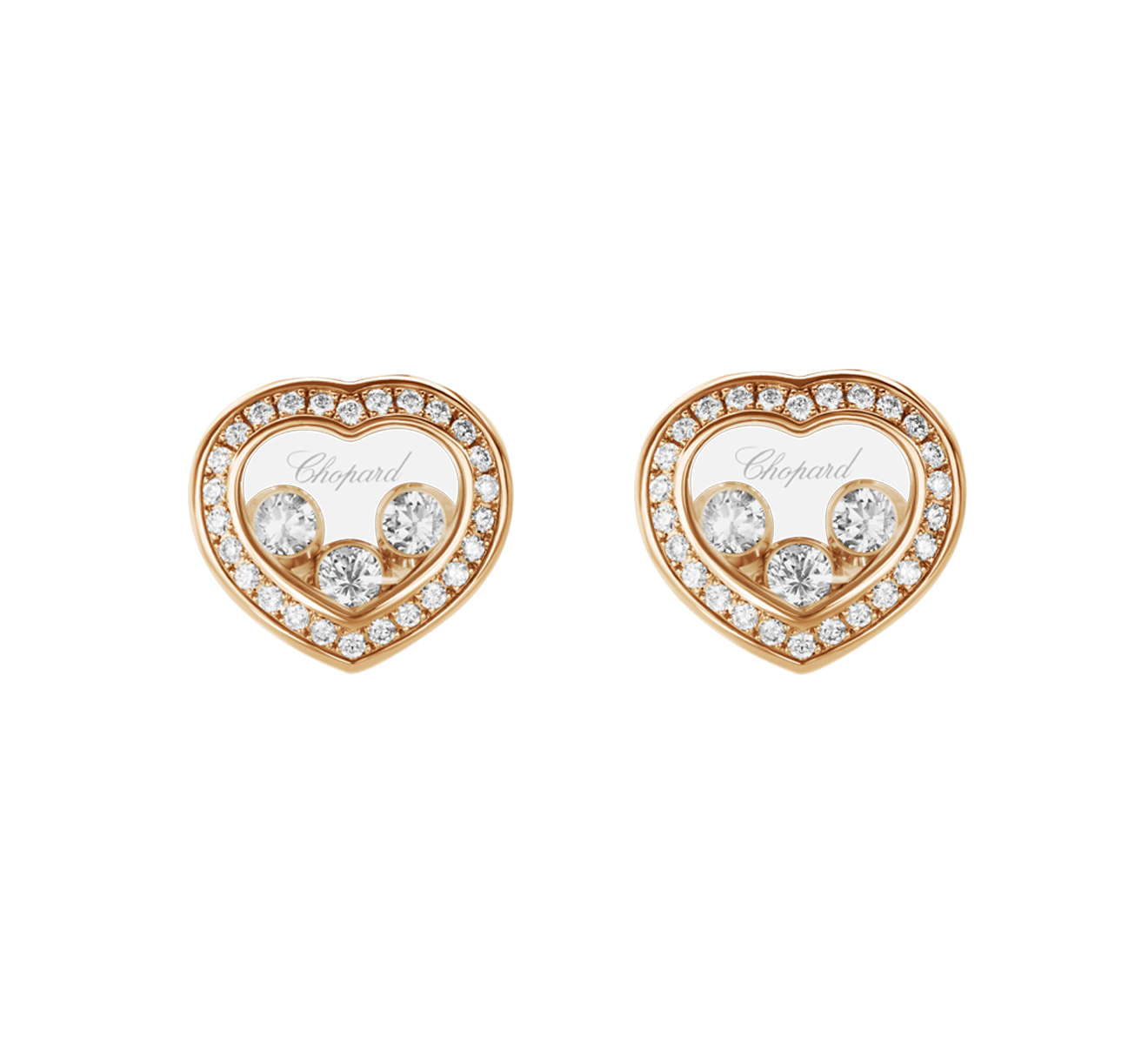 Серьги Happy Curves Chopard Happy Diamonds 839203-5002 - фото 1 – Mercury