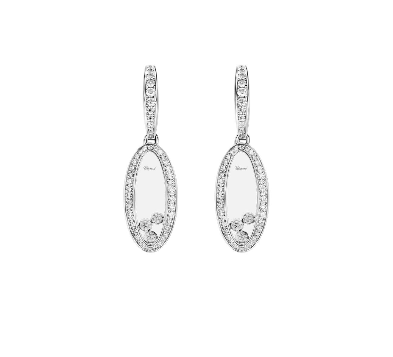 Серьги Icons Oval Chopard Happy Diamonds 849093-1001 - фото 1 – Mercury