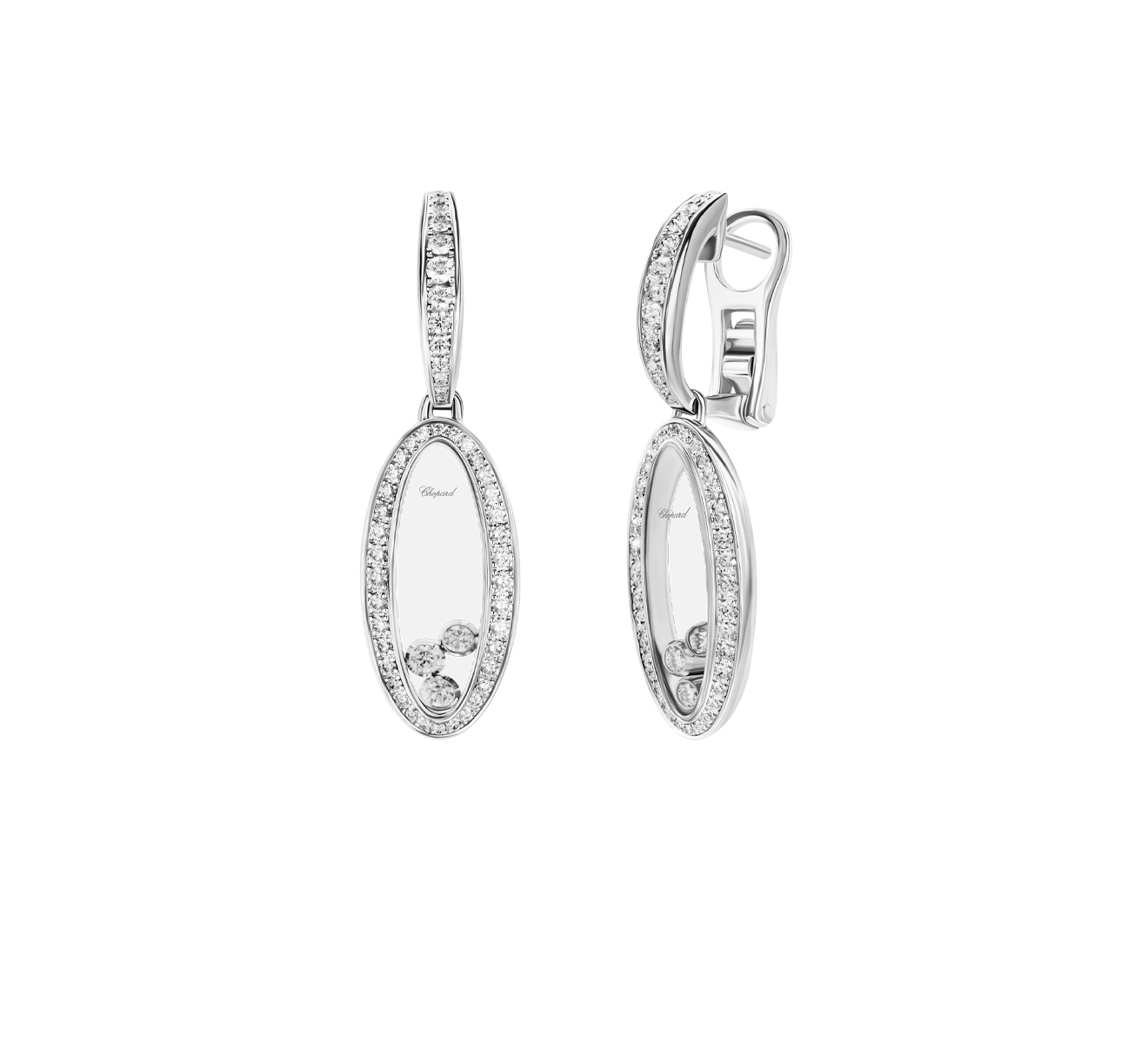 Серьги Icons Oval Chopard Happy Diamonds 849093-1001 - фото 2 – Mercury