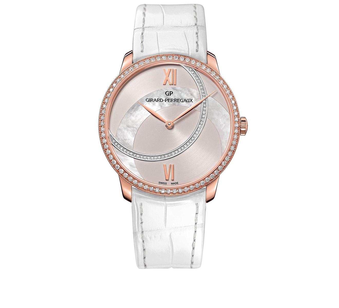 Часы Rose Gold Pearl Silver GIRARD-PERREGAUX 1966 49525D52ABD2-BK8A - фото 1 – Mercury