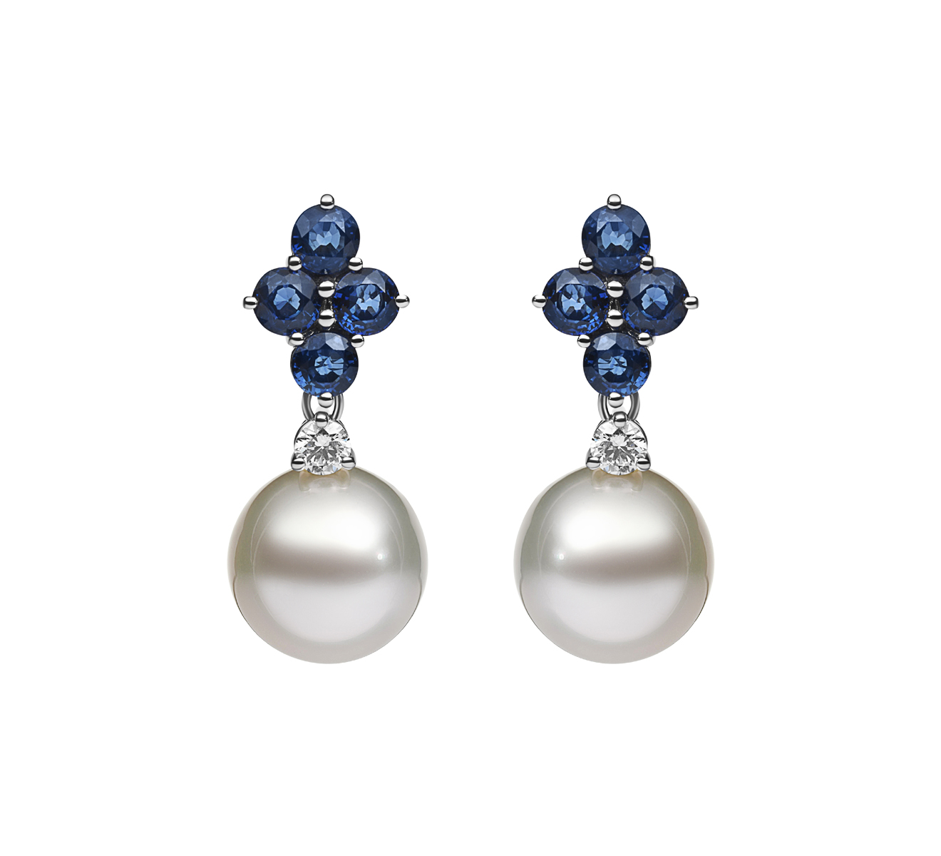 Серьги MIKIMOTO Classic MEA 10064 NZXW - фото 1 – Mercury