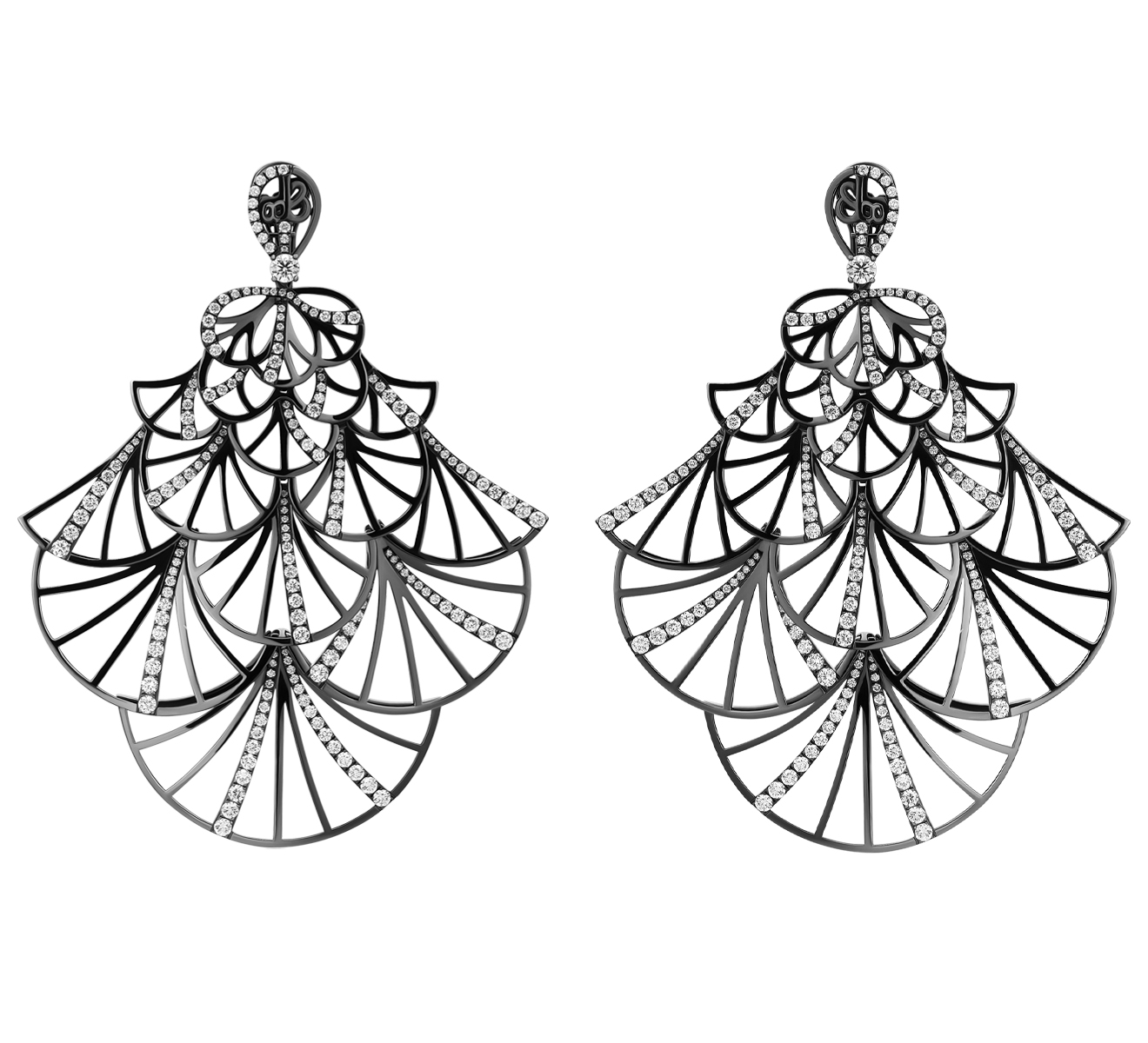 Серьги Jacob&Co Abanico 91327364 - фото 1 – Mercury