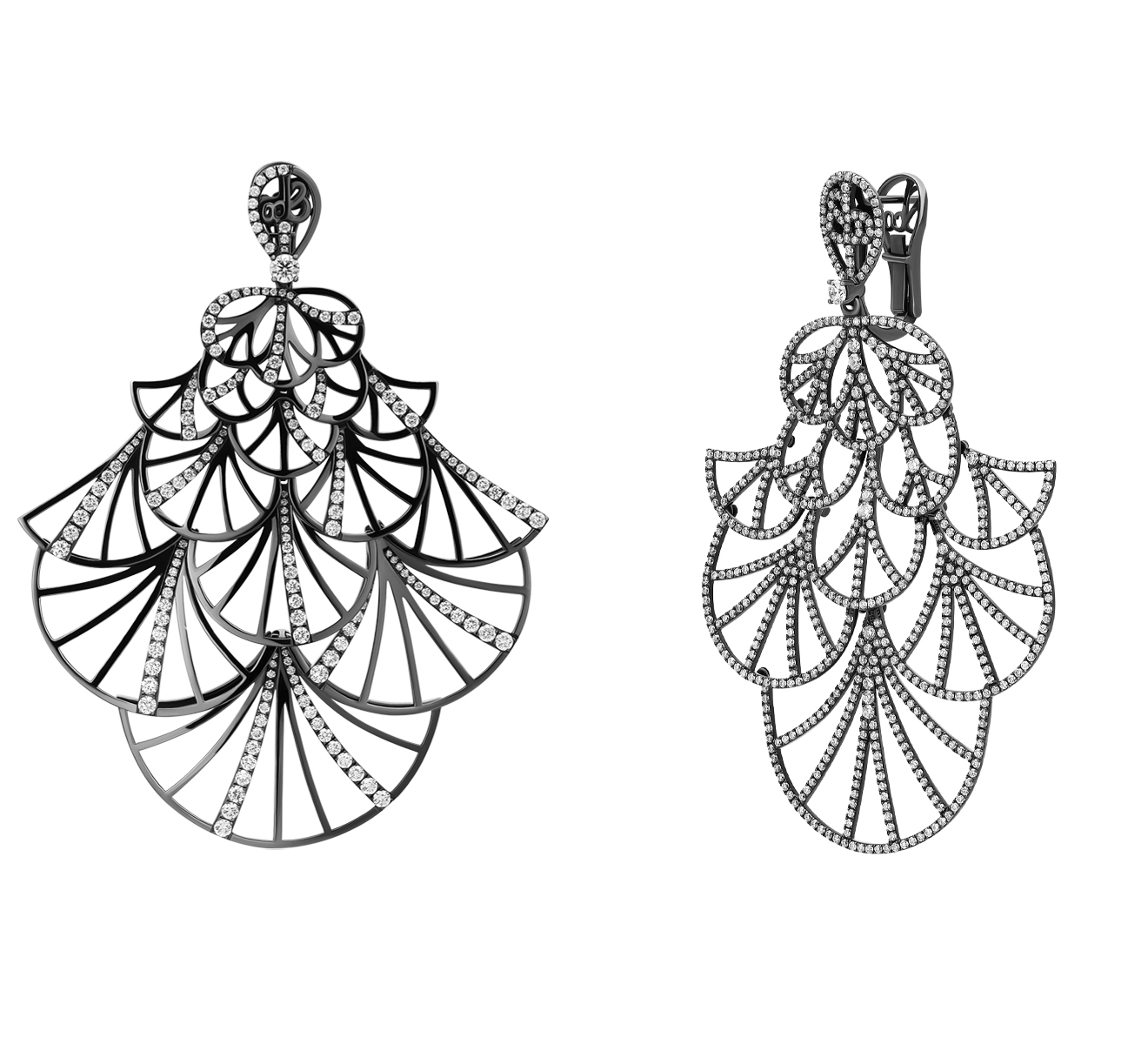 Серьги Jacob&Co Abanico 91327364 - фото 2 – Mercury