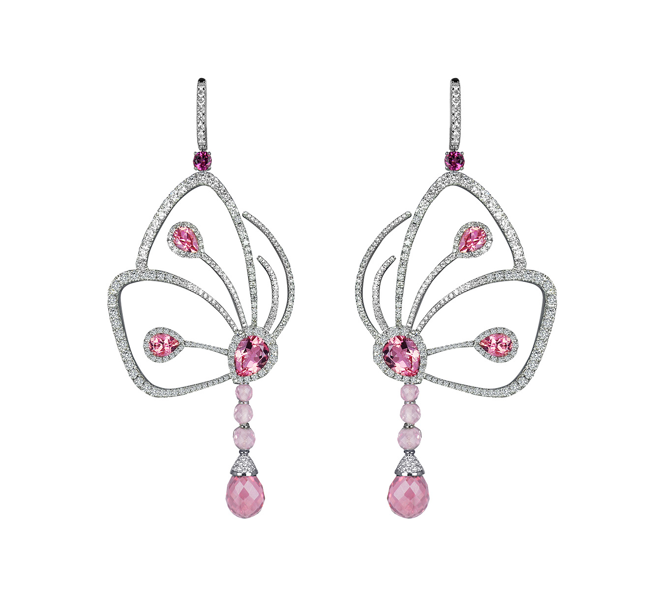 Серьги Jacob&Co Papillon 91328743 - фото 1 – Mercury