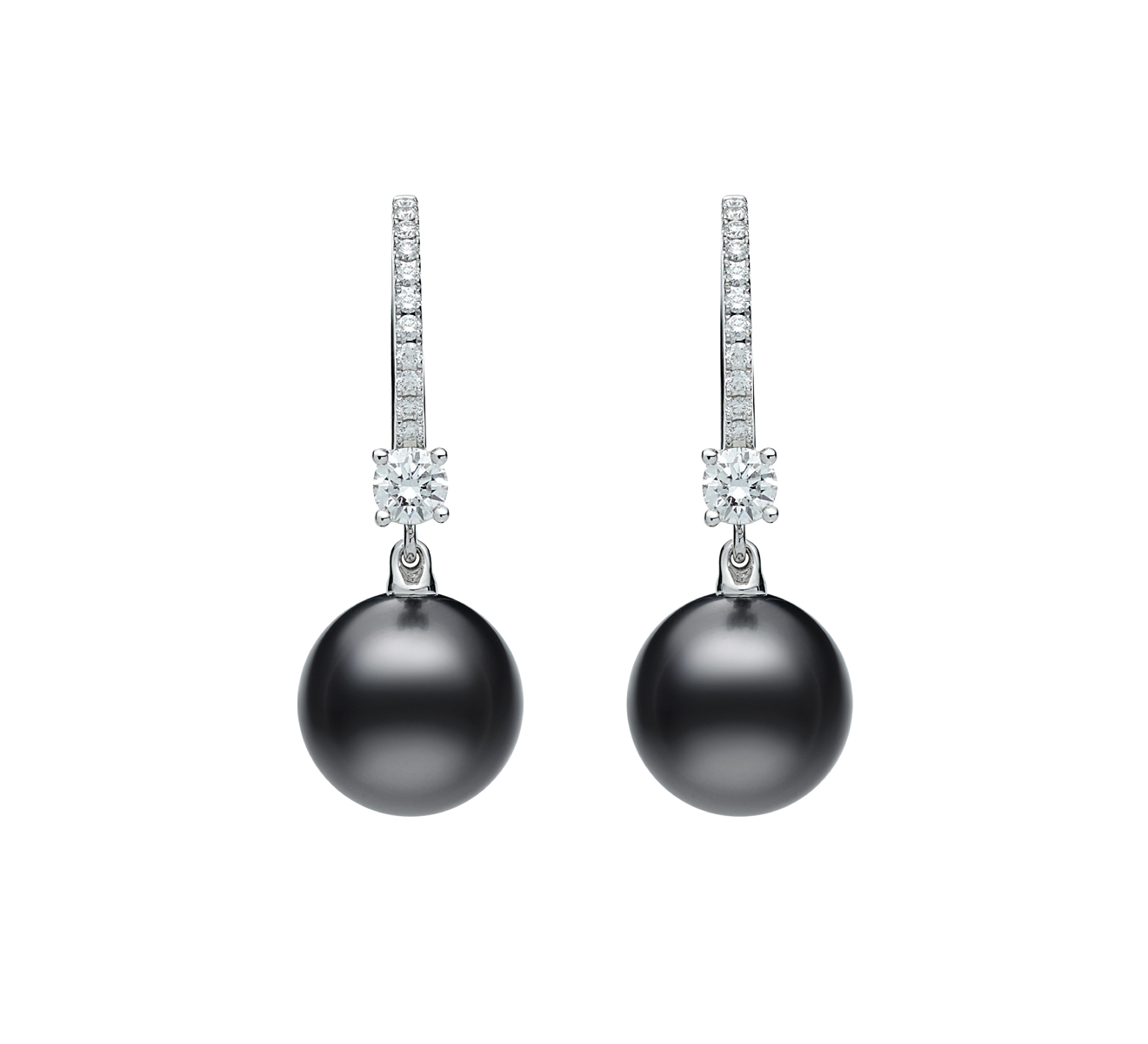 Серьги MIKIMOTO Classic MEA 10040 BDXW - фото 1 – Mercury