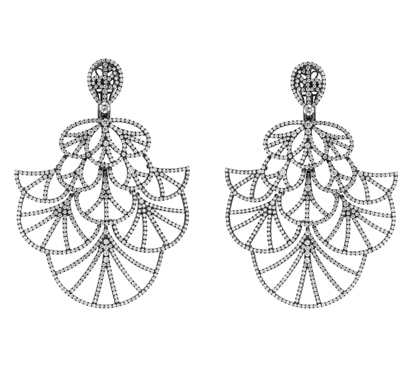 Серьги Jacob&Co Abanico 91329099 - фото 1 – Mercury