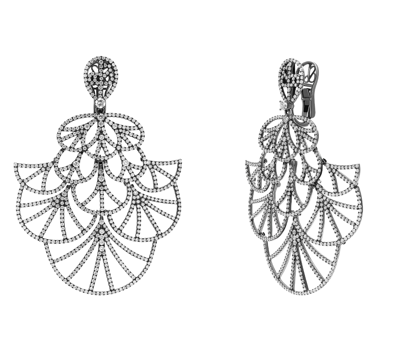 Серьги Jacob&Co Abanico 91329099 - фото 2 – Mercury