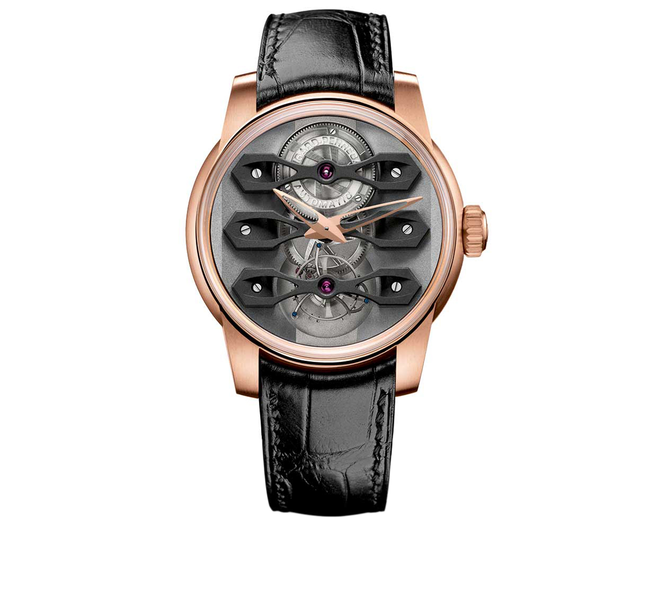 Часы Tourbillon With 3 DLC Titanium Bridges GIRARD-PERREGAUX Haute Horlogerie 99270-52-000-BA6A - фото 1 – Mercury