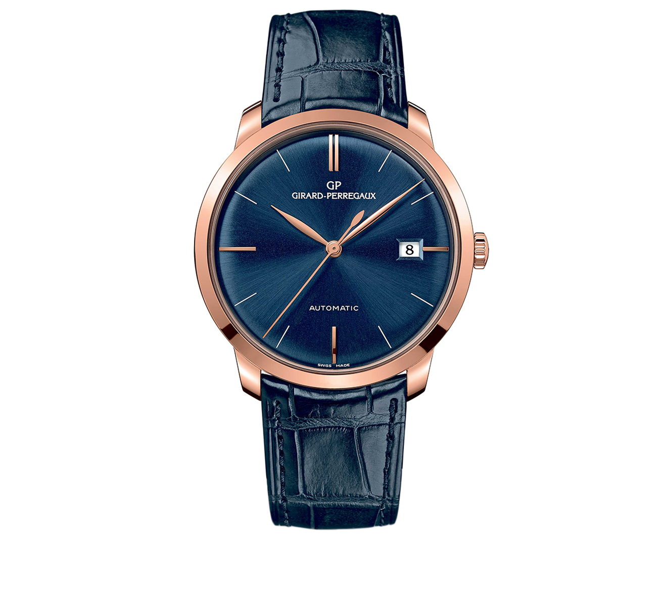 Часы Rose Gold Date Blue GIRARD-PERREGAUX 1966 49525-52-432-BB4A - фото 1 – Mercury