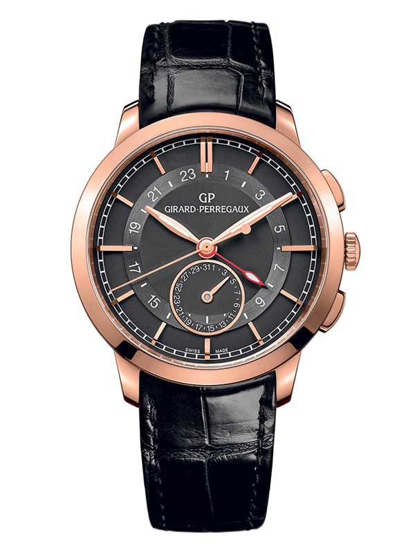 Часы Dual Time Rose Gold Grey