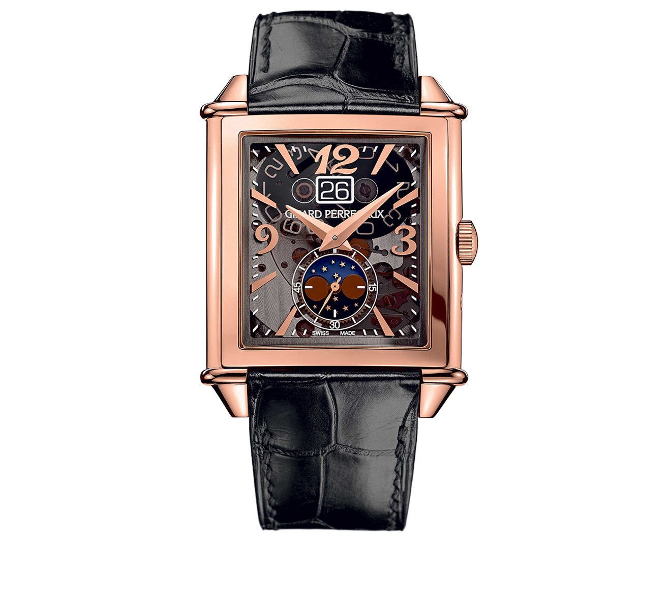 Часы XXL Large Date Rose Gold Grey GIRARD-PERREGAUX Vintage 1945 25882-52-222-BB6B - фото 1 – Mercury