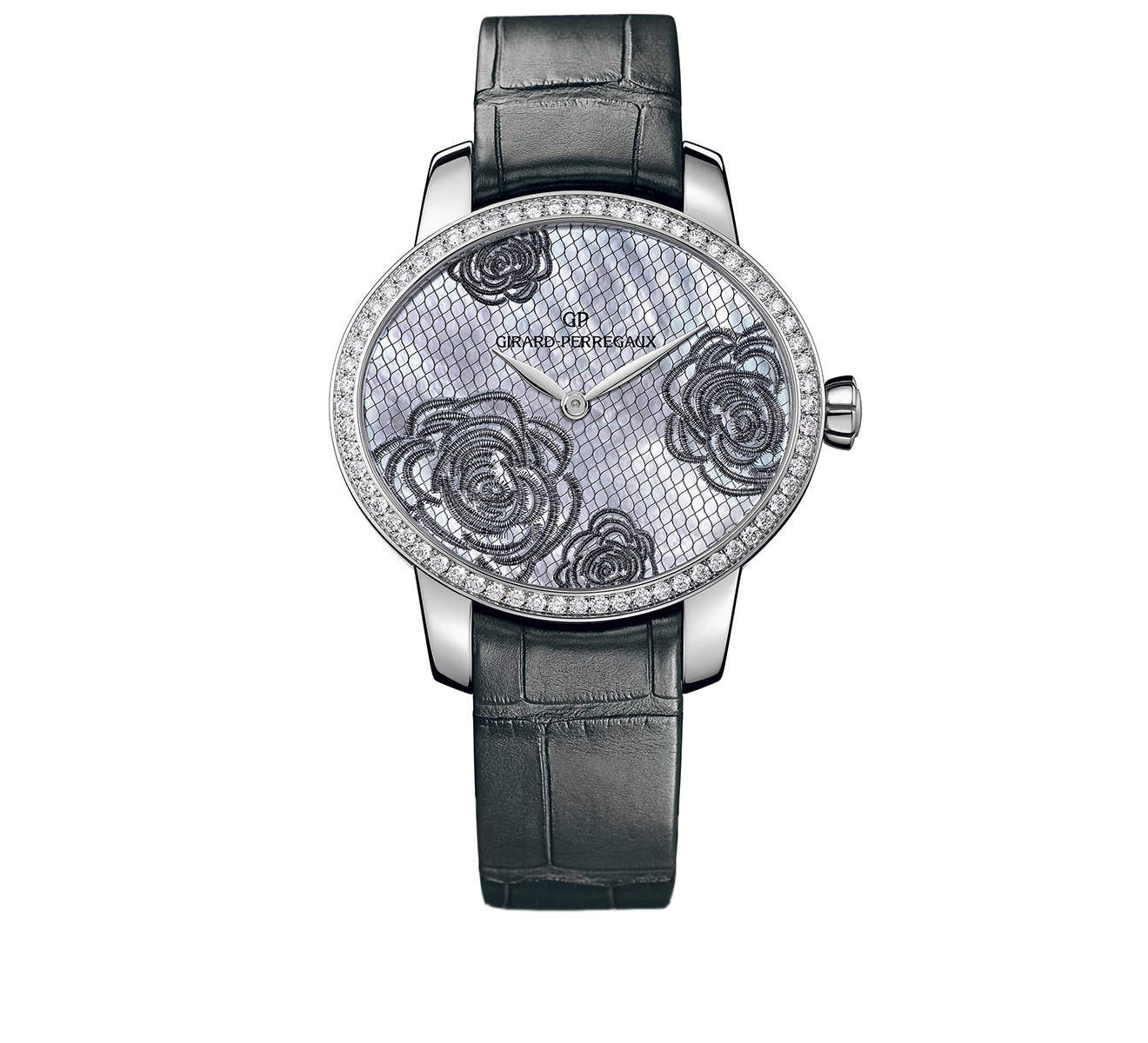 Часы Bloom Steel Blue Pearl GIRARD-PERREGAUX Cat's Eye 80476D11A701-CK7A - фото 1 – Mercury