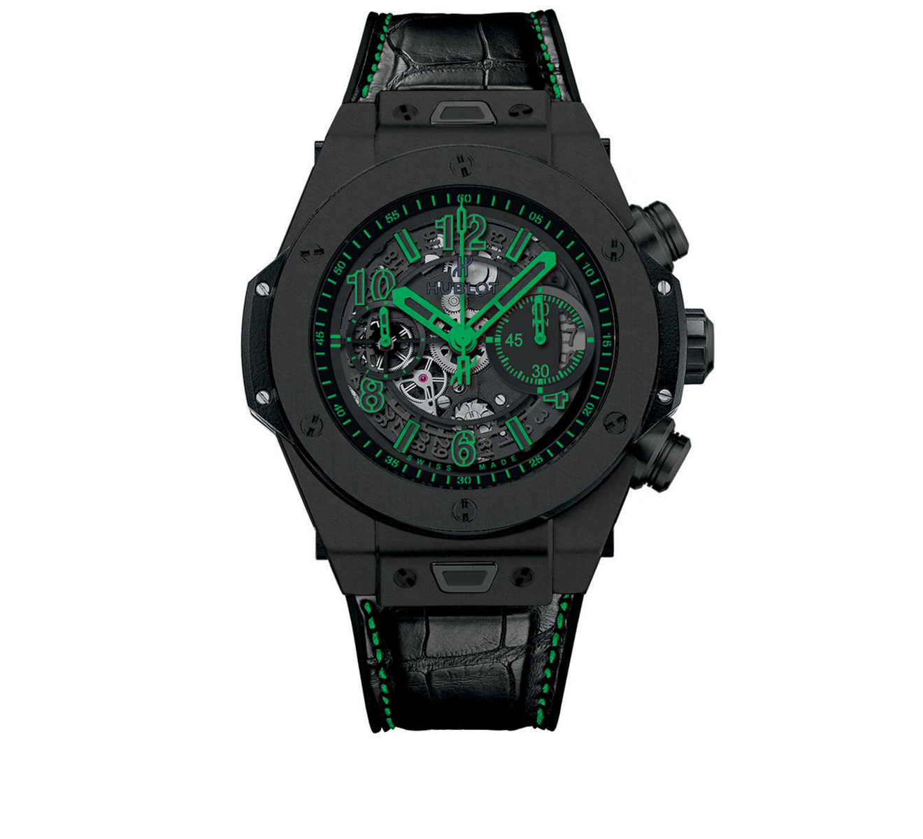 Часы Unico All Black Green HUBLOT Big Bang 411.CI.1190.LR.ABG14 - фото 1 – Mercury