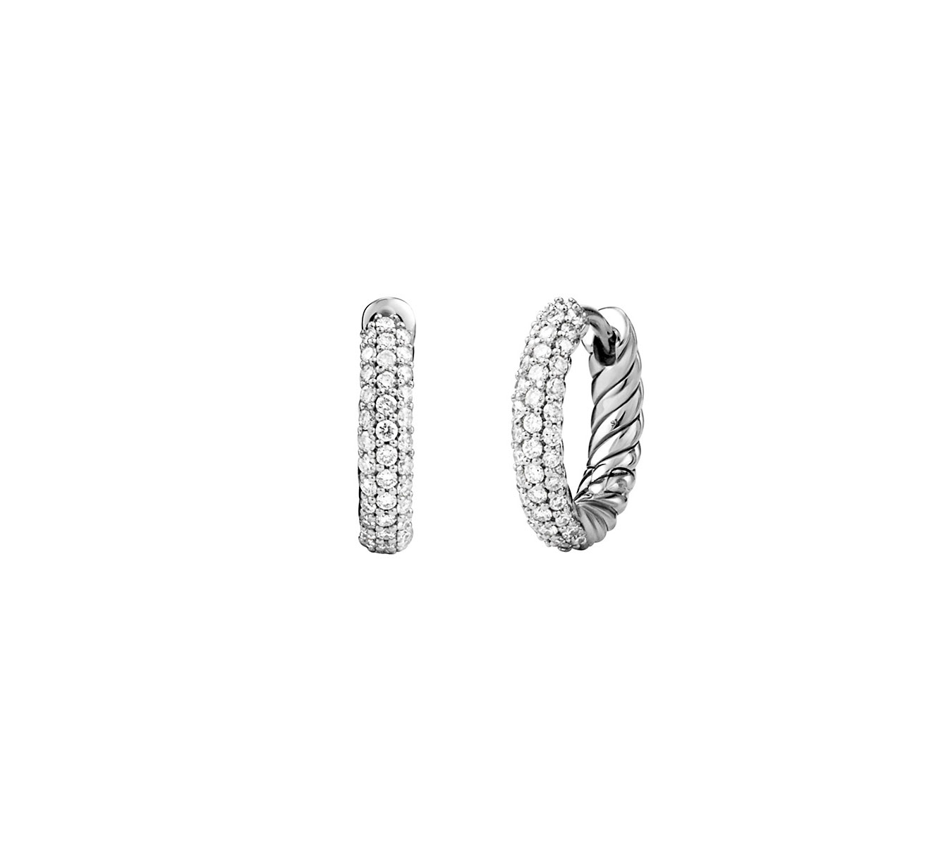 Серьги DAVID YURMAN Petite Pave E12137DSSADI - фото 2 – Mercury