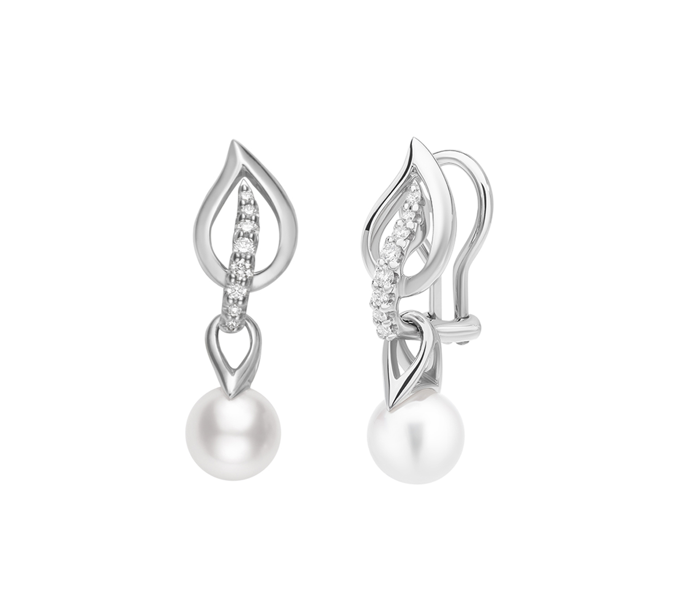 Серьги MIKIMOTO Laurel MEA 10128 ADXW - фото 2 – Mercury