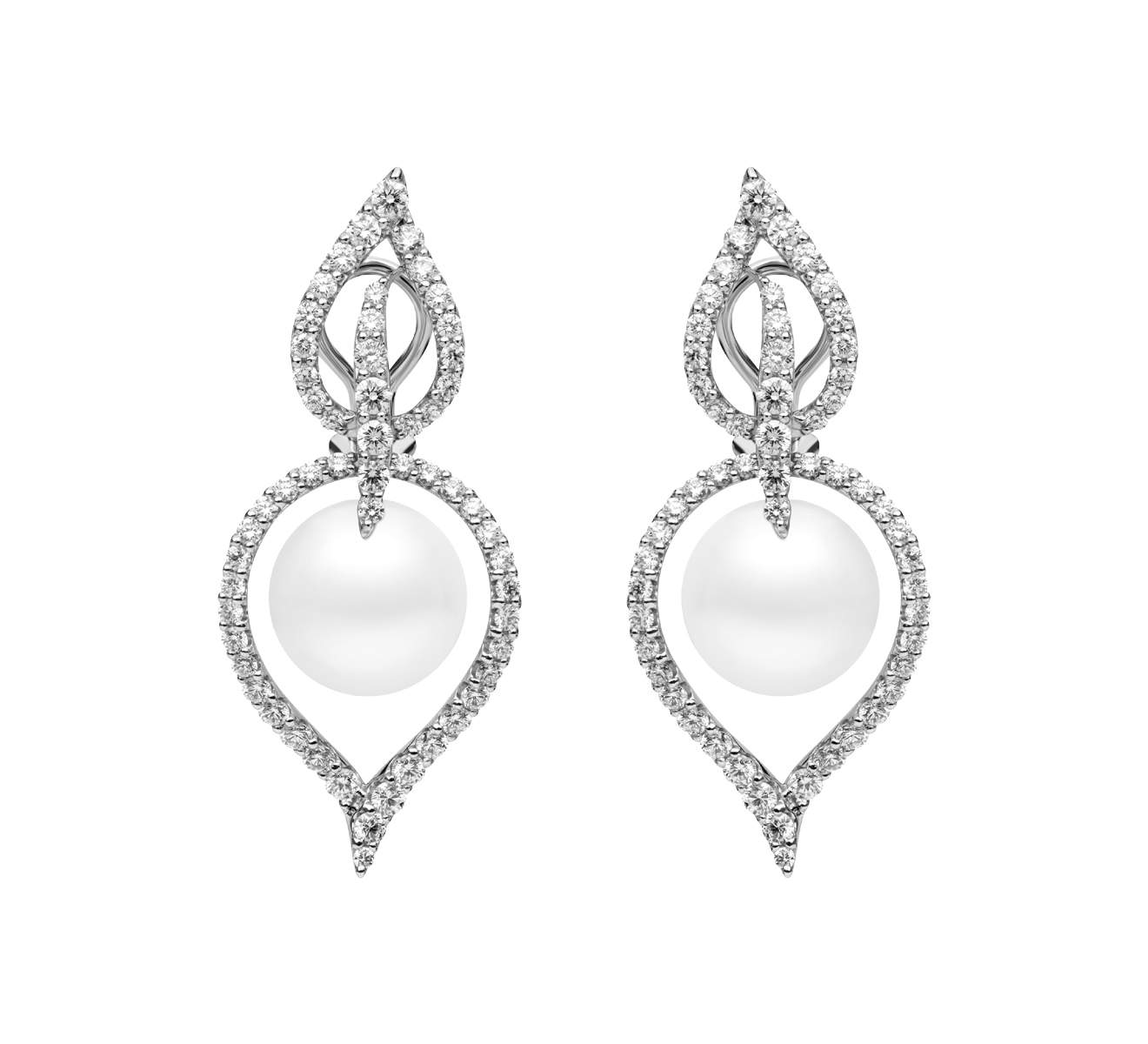 Серьги Laurel MIKIMOTO Classic MEA 10116 NDXW - фото 1 – Mercury