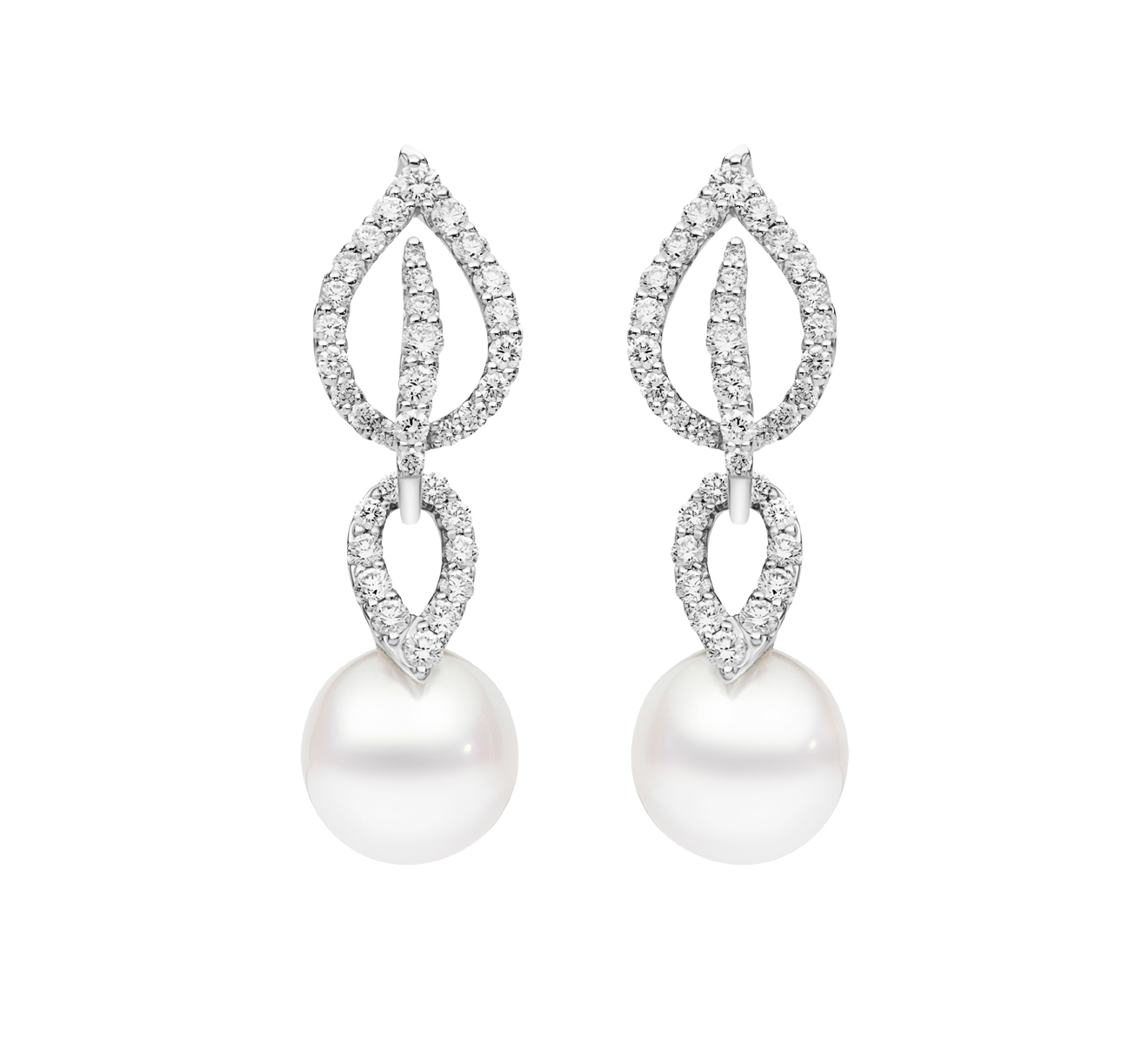 Серьги Laurel MIKIMOTO Classic MEA 10145 NDXW - фото 1 – Mercury