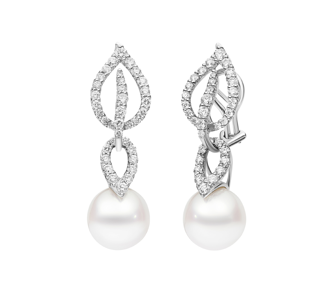 Серьги Laurel MIKIMOTO Classic MEA 10145 NDXW - фото 2 – Mercury