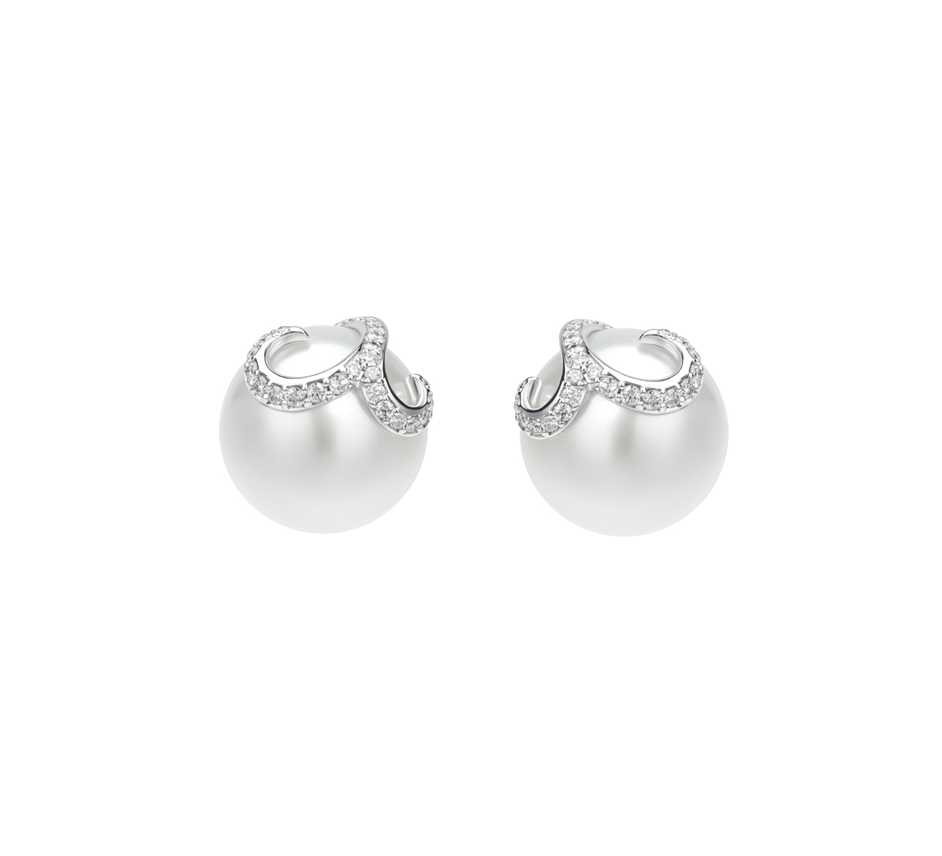 Серьги-гвоздики MIKIMOTO Embrace MEA 10118 NDXW - фото 1 – Mercury