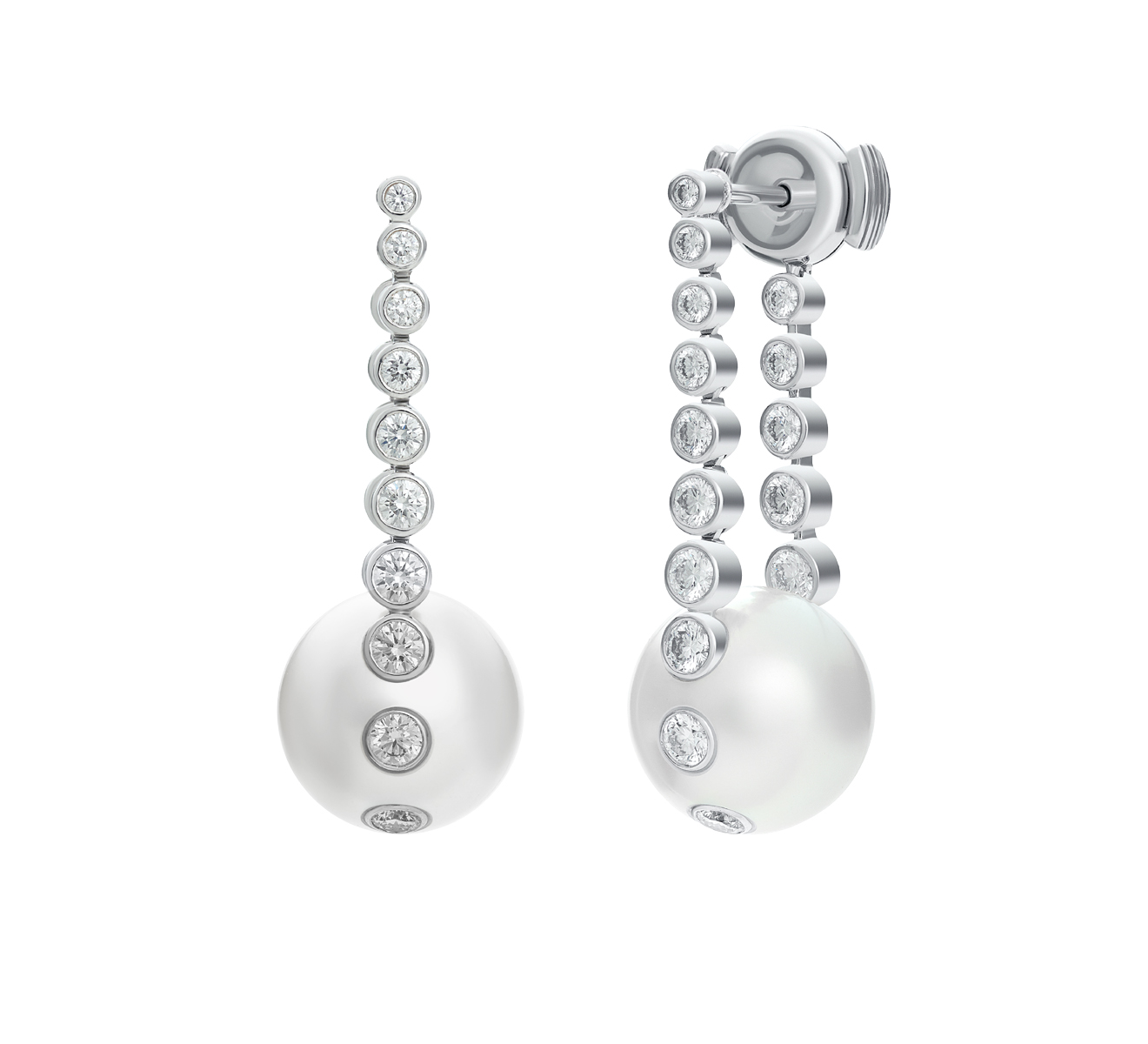 Серьги MIKIMOTO Classic MEQ 10025 NDXW - фото 2 – Mercury