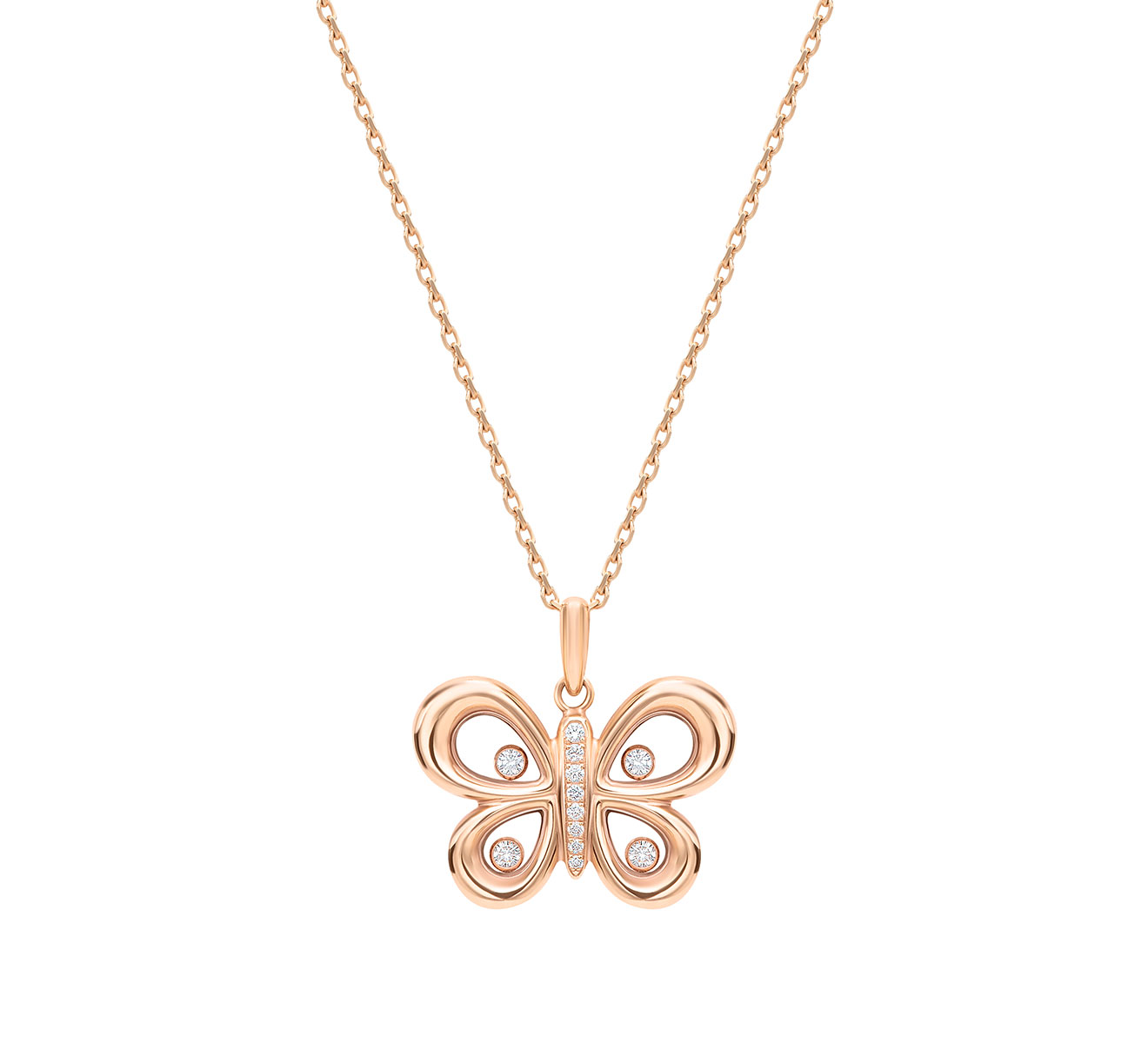 Кулон Happy Butterfly Chopard Happy Diamonds 799511-5201 - фото 1 – Mercury