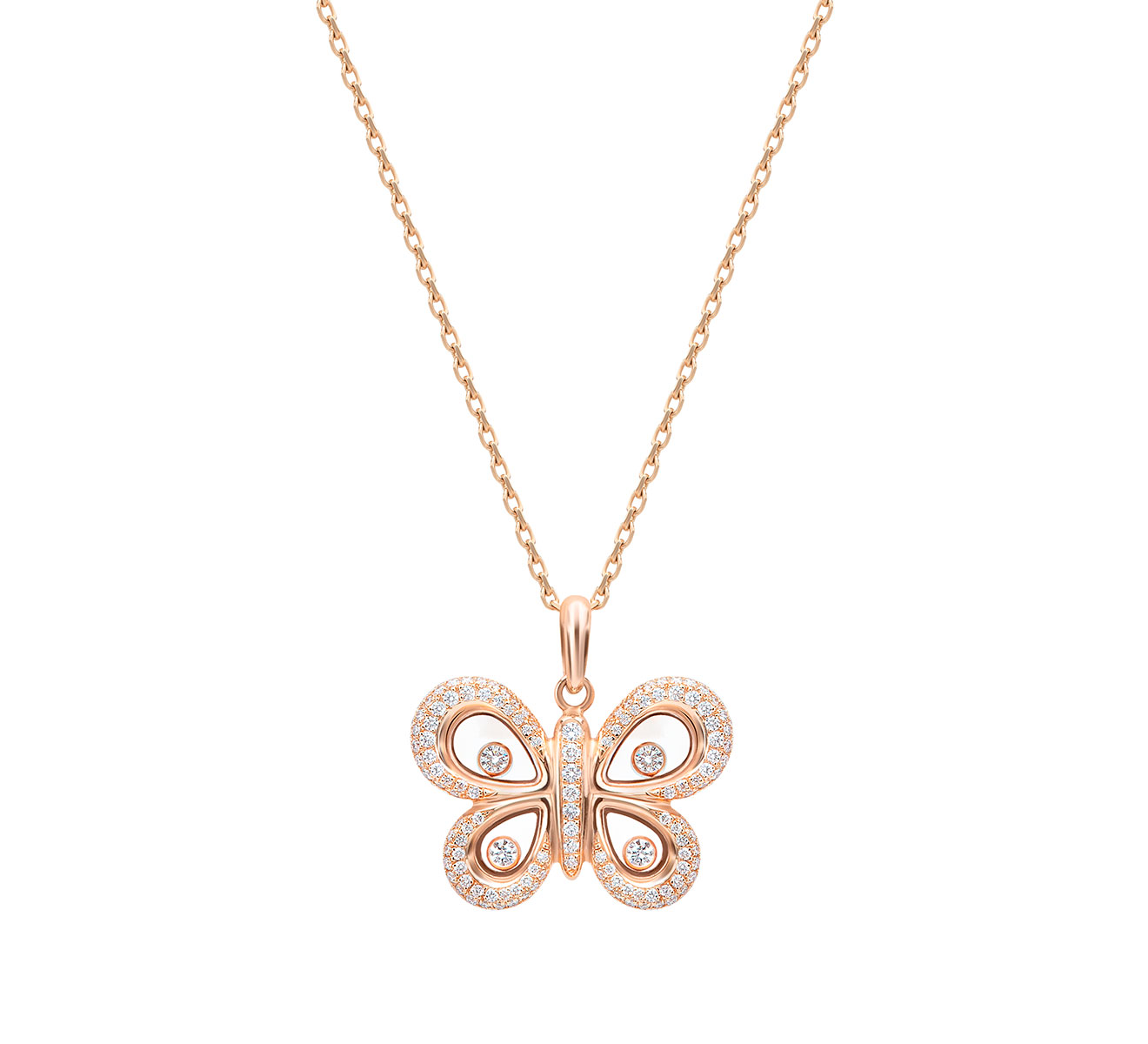 Кулон Happy Butterfly Chopard Happy Diamonds 799511-5301 - фото 1 – Mercury