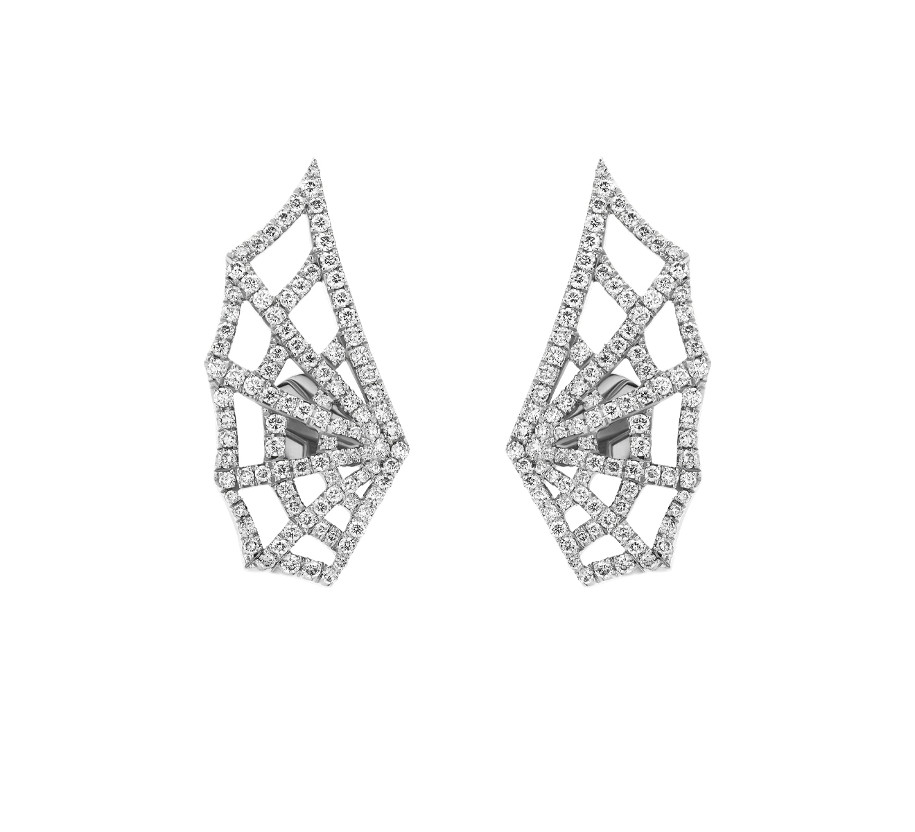 Серьги-гвоздики Jacob&Co Web 91432223 - фото 1 – Mercury