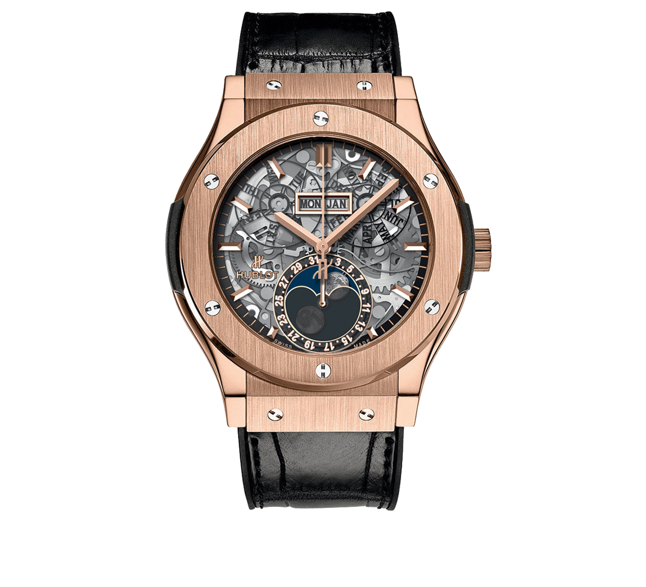 Часы Aerofusion Moonphase King Gold HUBLOT Classic Fusion 517.OX.0180.LR - фото 1 – Mercury