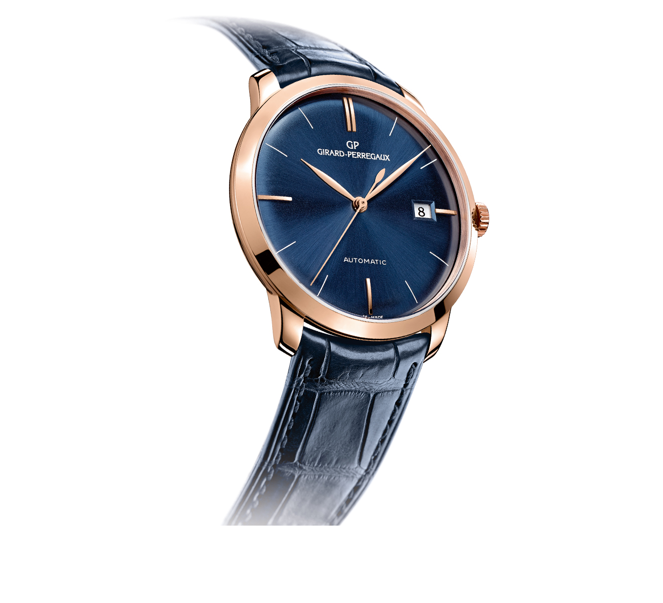 Часы Rose Gold Date Blue GIRARD-PERREGAUX 1966 49527-52-431-BB4A - фото 2 – Mercury