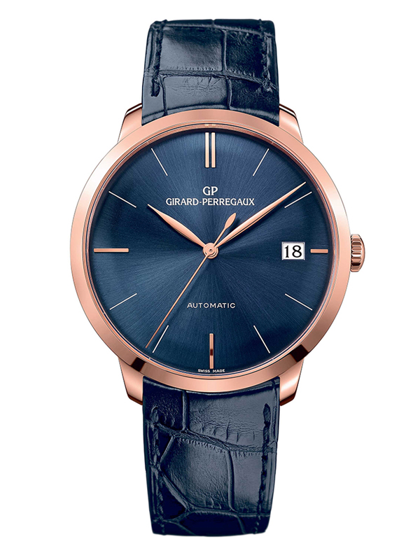 Часы Rose Gold Date Blue