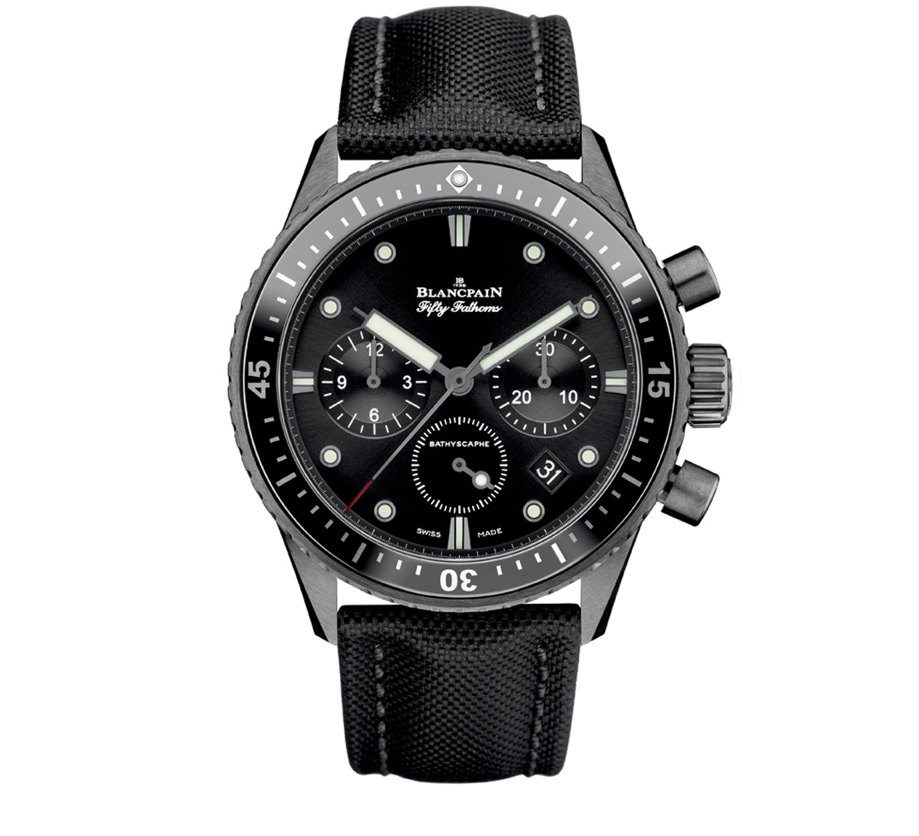 Часы Bathyscaphe Chronographe Flyback Blancpain Fifty Fathoms 5200 0130 B52A - фото 1 – Mercury