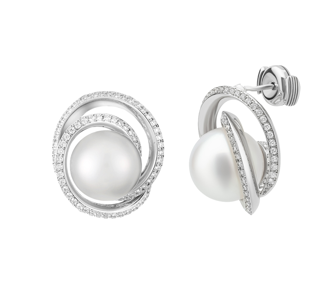 Серьги MIKIMOTO Classic MEQ 10046 NDXW - фото 2 – Mercury