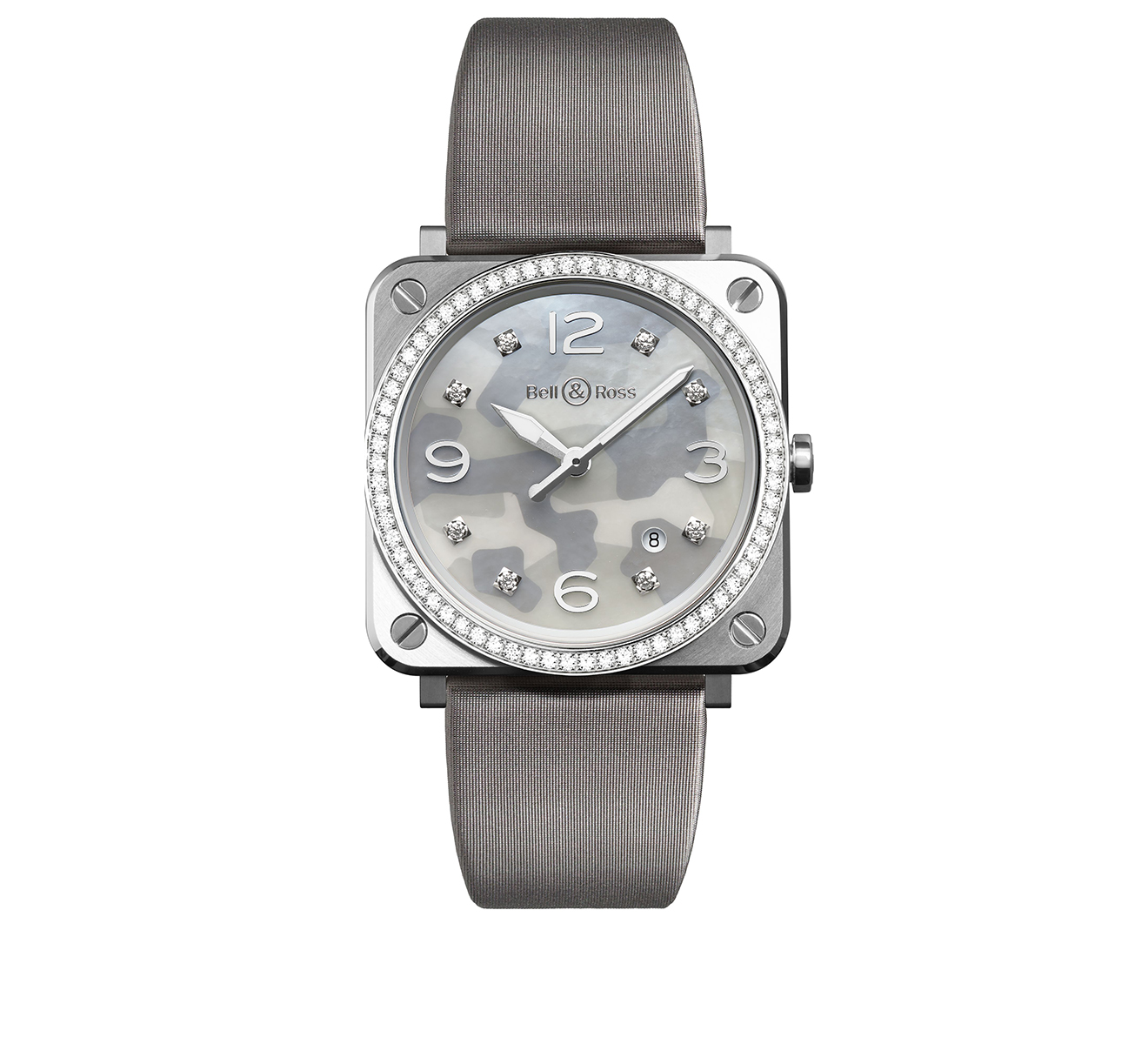 Часы Grey Camouflage Diamonds Bell&Ross BR S BRS-CAMO-ST-LGD - фото 1 – Mercury