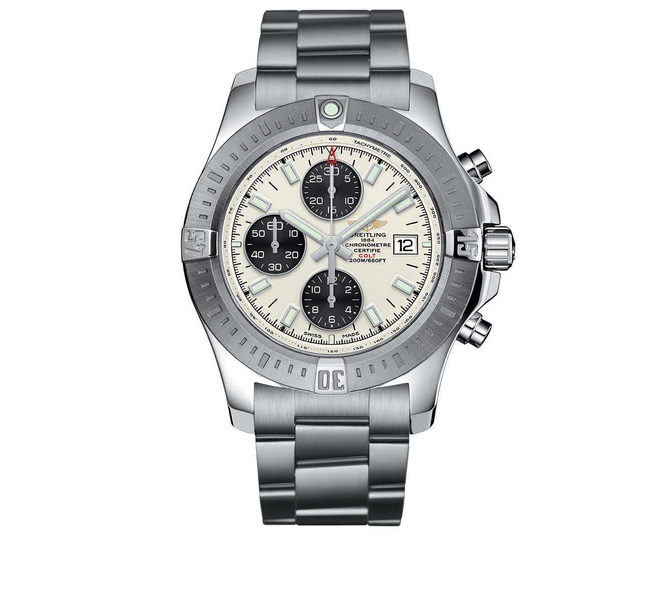 Часы Chronograph Automatic White Steel Breitling Colt A13388111G1A1 - фото 1 – Mercury