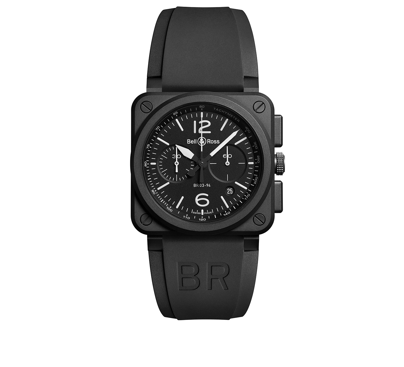 Часы Black Matte Chrono Bell&Ross BR 03 BR0394-BL-CE - фото 1 – Mercury