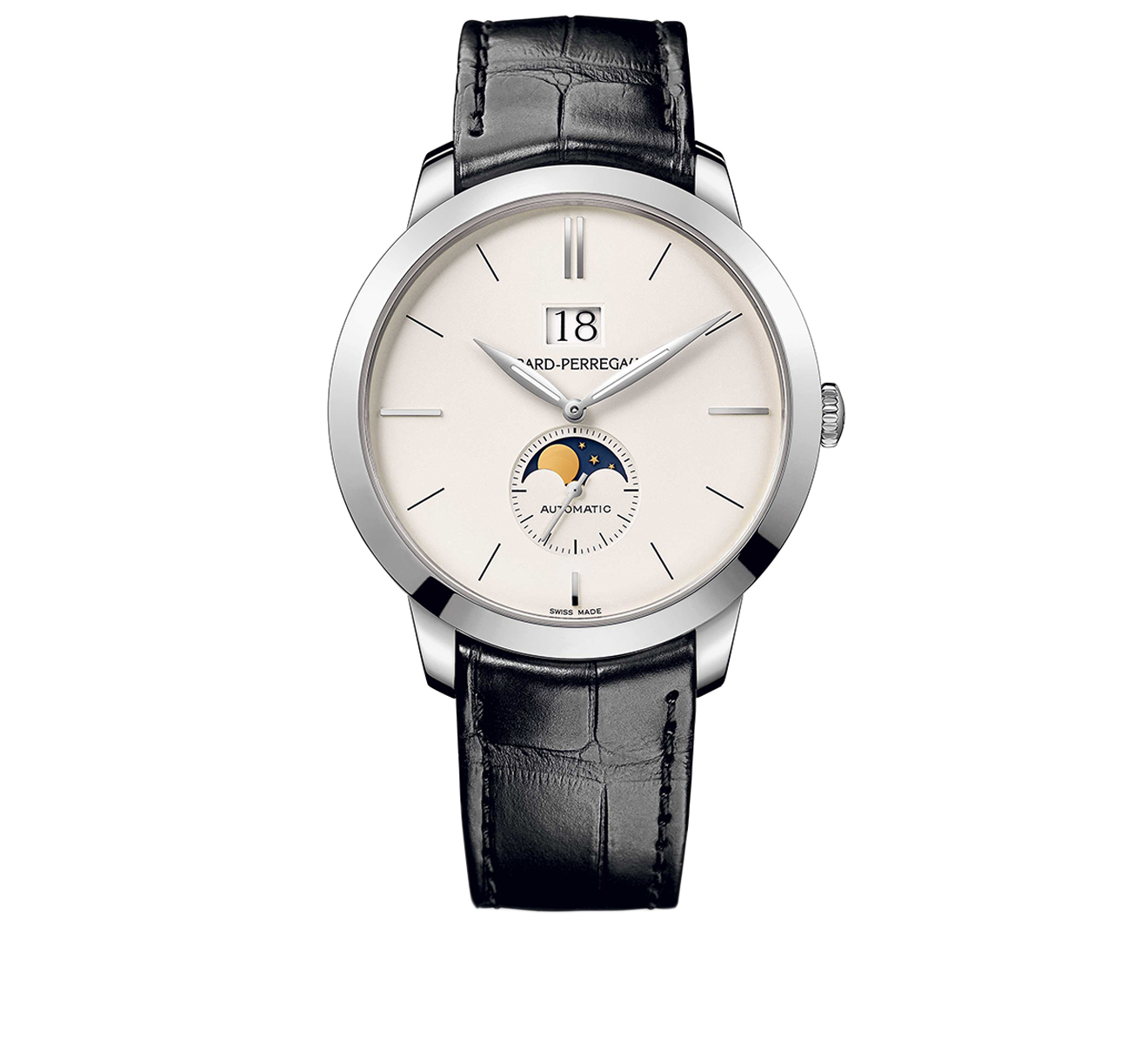 Часы White Gold Moon Phase GIRARD-PERREGAUX 1966 49546-53-132-BB60 - фото 1 – Mercury