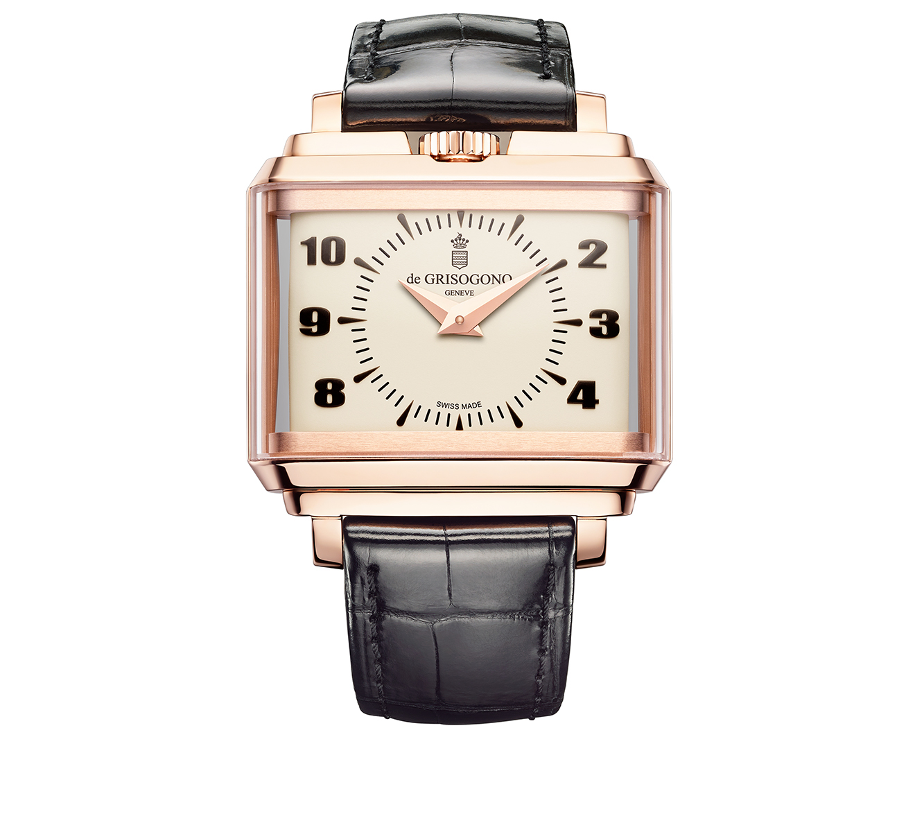 Часы Panoramic Rose Gold White de GRISOGONO New Retro NEW RETRO N03 - фото 1 – Mercury