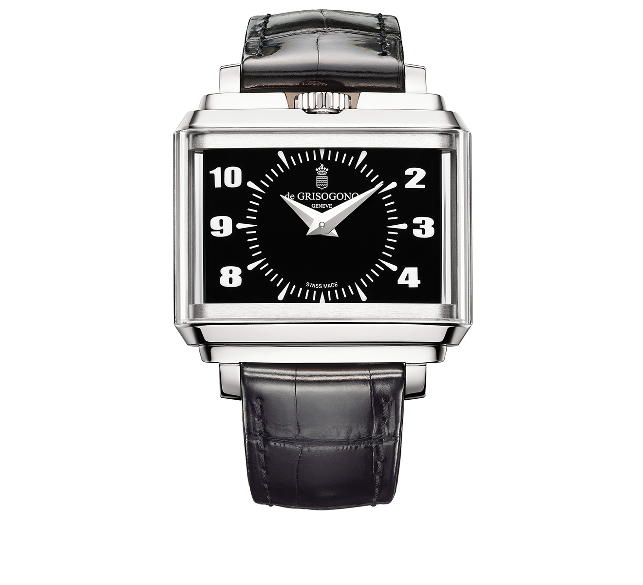 Часы Panoramic White Gold Black de GRISOGONO New Retro NEW RETRO N04 - фото 1 – Mercury