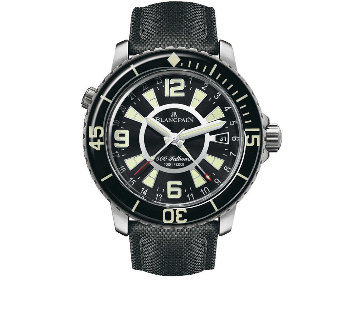 Часы 500 Fathoms GMT Blancpain Fifty Fathoms 50021 12B30 52B - фото 1 – Mercury