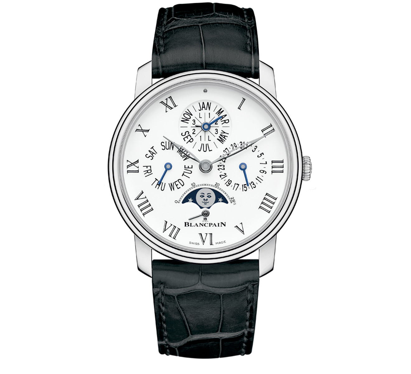 Часы Quantième Pertpétuel 8 Jours Blancpain Villeret 6659 3431 55B - фото 1 – Mercury