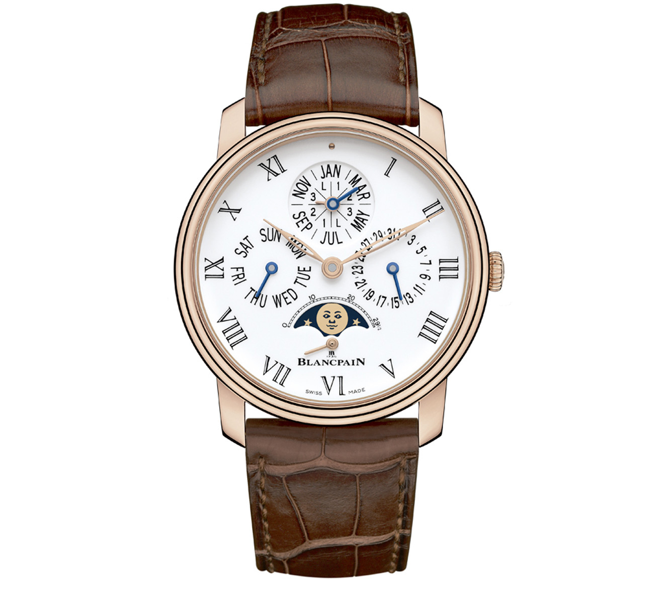 Часы Quantième Pertpétuel 8 Jours Blancpain Villeret 6659 3631 55B - фото 1 – Mercury